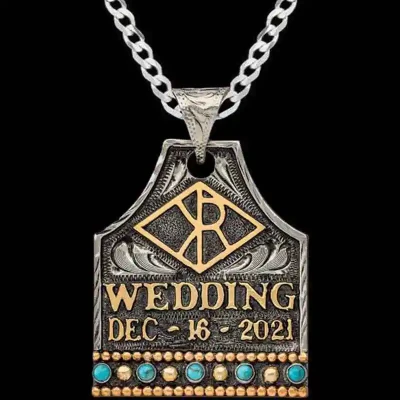 Guinness Cow Tag Necklace